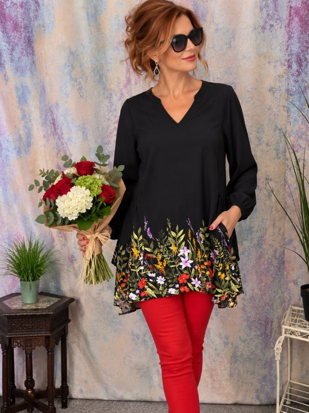 📌Old Navy Lightweight Floral Soft Flowing Plus Size Top